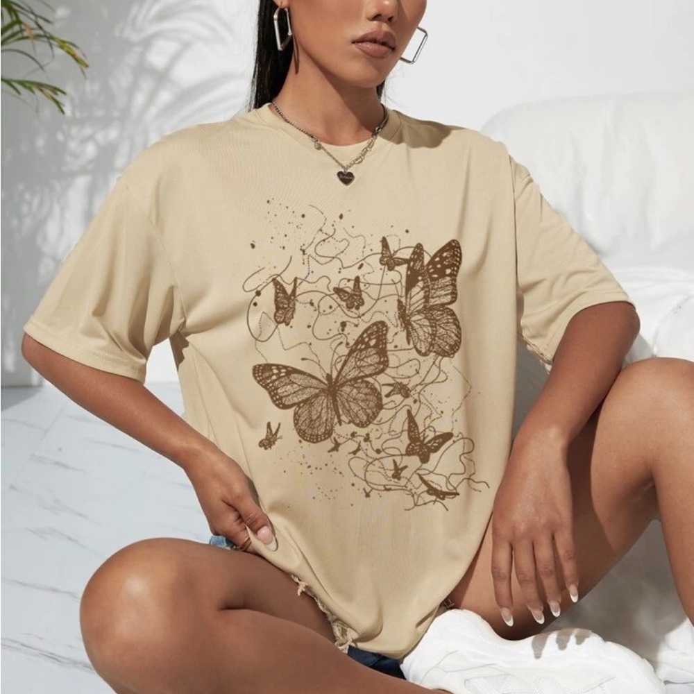 Cute butterfly graphic tee